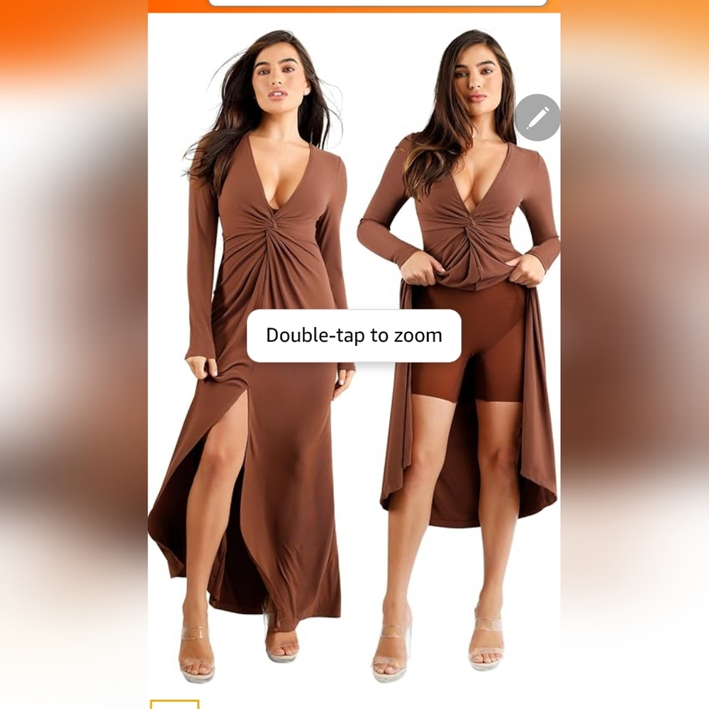 Popilush Long Sleeve Formal Dresses 8 In 1 Bodycon Dress with Built In Shapewear